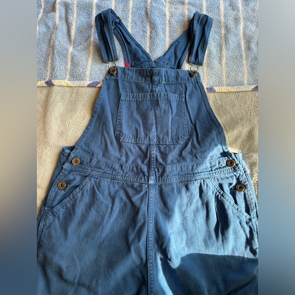 Double knee French blue overalls